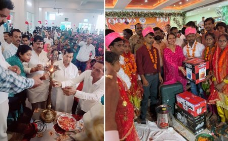 Hardoi: हरदोई में मुख्यमंत्री सामूहिक विवाह योजना के तहत 252 जोड़ों का हुआ विवाह, जनप्रतिनिधियों ने दिया आशीर्वाद