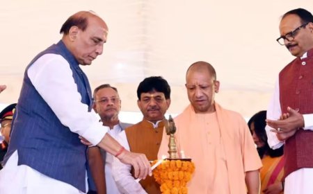 लखनऊ के विकास में सीएम योगी का सबसे बड़ा योगदान, छावनी को मिली 101 करोड़ की सौगात: राजनाथ सिंह