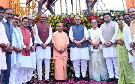 UP Politics: राजनाथ बोले- सीएम योगी ने यूपी को शीर्ष तीन राज्यों में पहुंचाया, अपराधियों के हौसले किए चकनाचूर