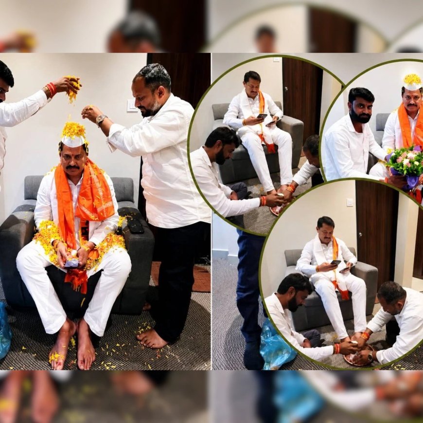 Nana Patole Feet Washing Controversy: नाना पटोले के पैर धोने पर मचा सियासी घमासान, बीजेपी बोली- 'यही है कांग्रेस का असली कल्चर'