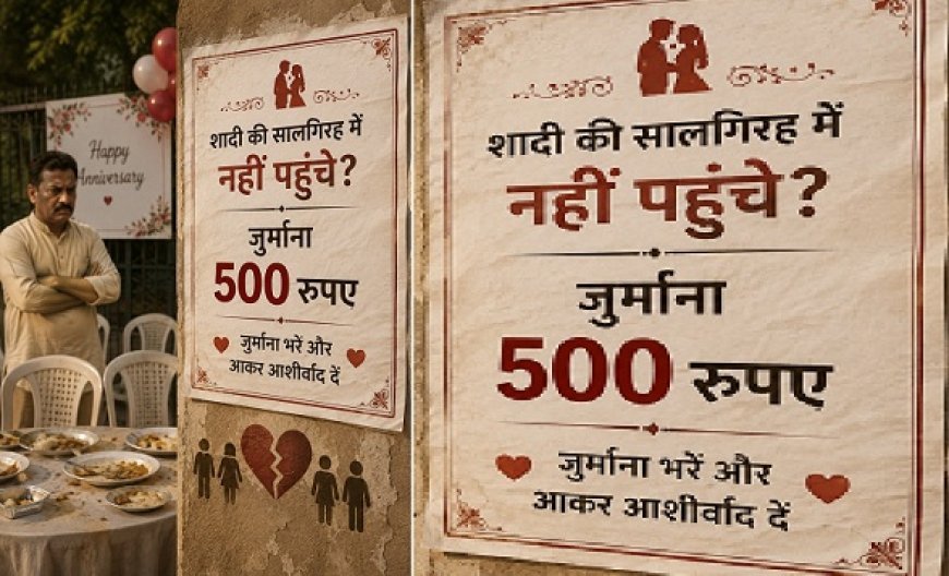 अनोखा मामला: शादी की सालगिरह में नहीं पहुंचे मेहमान तो हुगली के शख्स ने ठोका 500-500 रुपये का जुर्माना, जगह-जगह चिपकाए पोस्टर