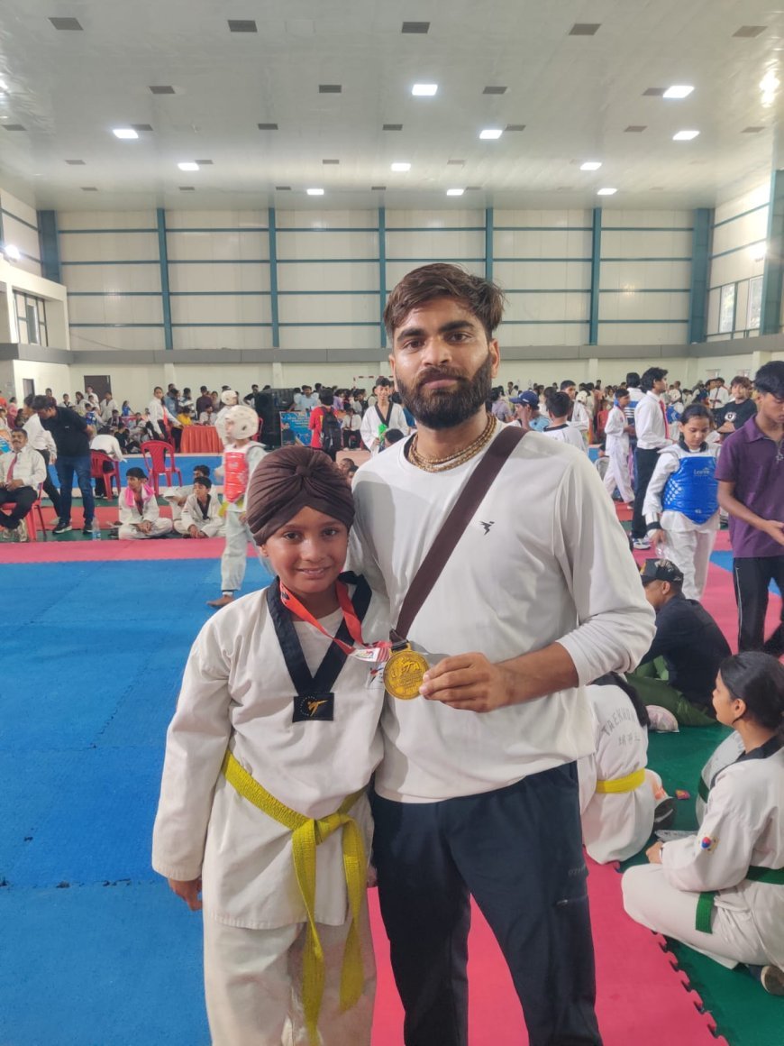 हाथरस के अर्शप्रीत सिंह ने स्टेट ताइक्वांडो चैंपियनशिप में जीता गोल्ड मेडल, जिले का नाम किया रोशन