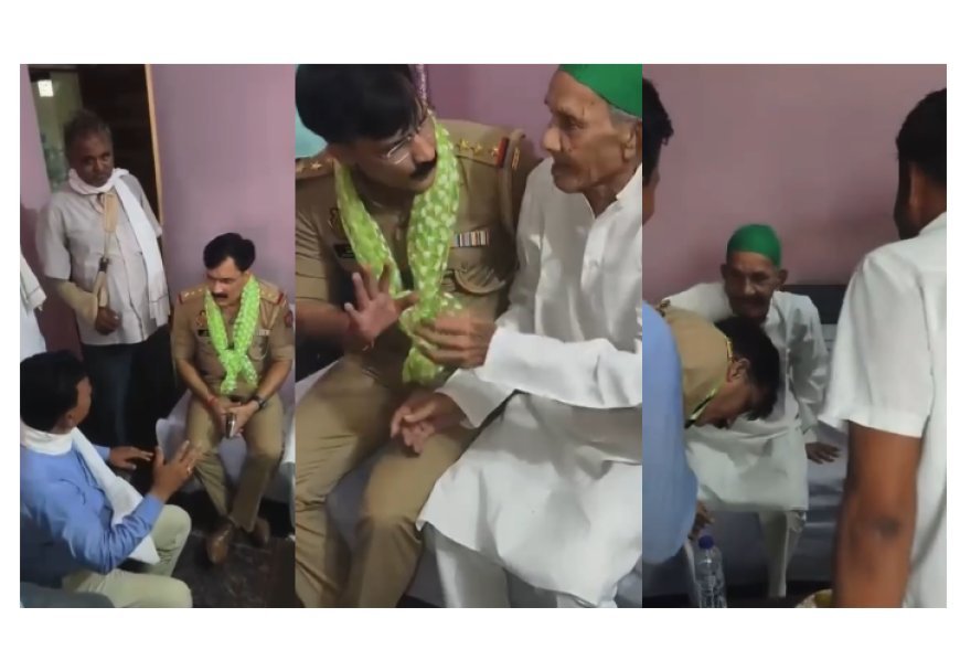 बजरंग दल कार्यकर्ता से सख्ती, मौलाना के पैर छूते दिखे कोतवाल! वायरल वीडियो से सम्भल में छिड़ी नई बहस