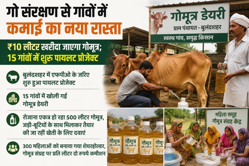 गो संरक्षण से गांवों में कमाई का नया रास्ता, ₹10 लीटर खरीदा जाएगा गोमूत्र; 15 गांवों में शुरू पायलट प्रोजेक्ट