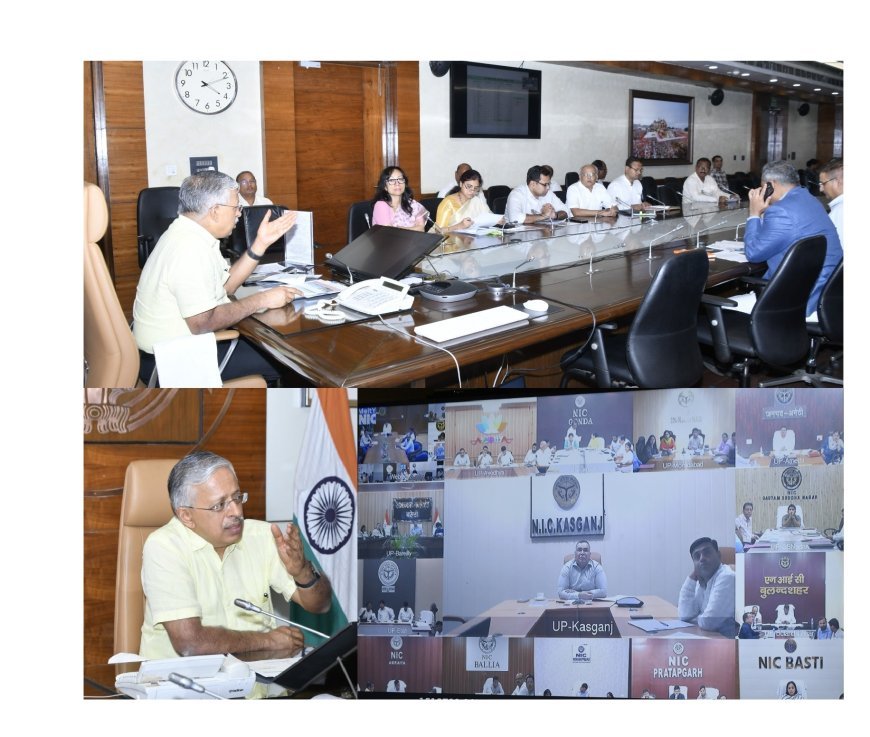 UP Chief Secretary Meeting: मुख्य सचिव एसपी गोयल ने खाद आपूर्ति, बाढ़ राहत और वेटलैंड्स की समीक्षा की