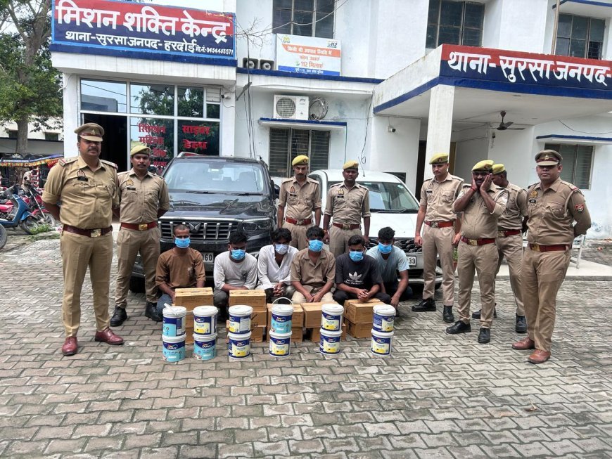 UP Crime News: हरदोई में गाड़ियों से माल चुराने वाले अंतरजनपदीय गिरोह का पर्दाफाश, 6 शातिर गिरफ्तार