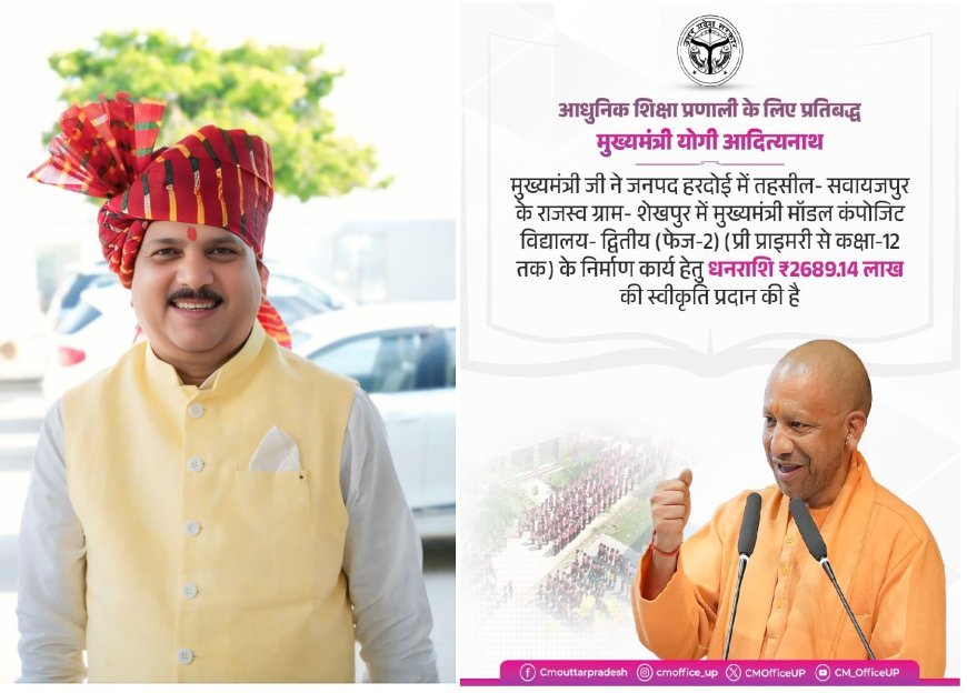 Hardoi News: सवायजपुर के शेखपुर में ₹26.89 करोड़ से बनेगा मुख्यमंत्री मॉडल कंपोजिट विद्यालय, मिली वित्तीय मंजूरी