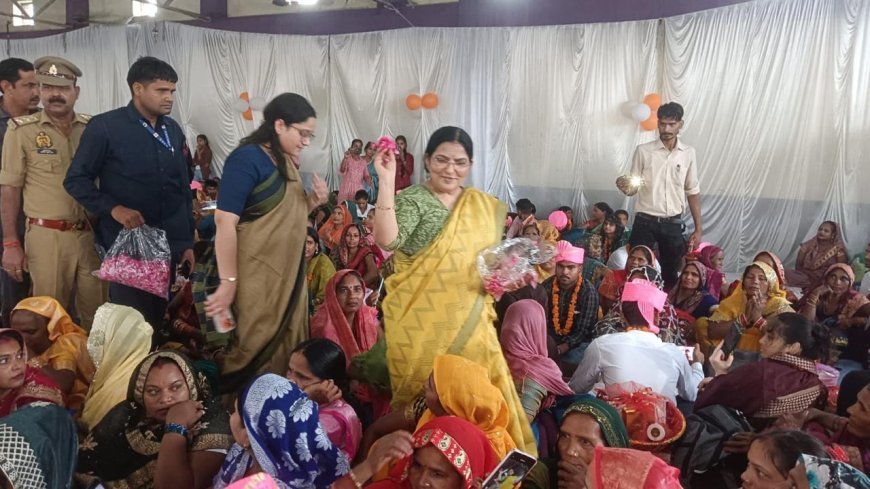 हरदोई में मुख्यमंत्री सामूहिक विवाह योजना के तहत 255 जोड़े परिणय सूत्र में बंधे, मिला आशीर्वाद