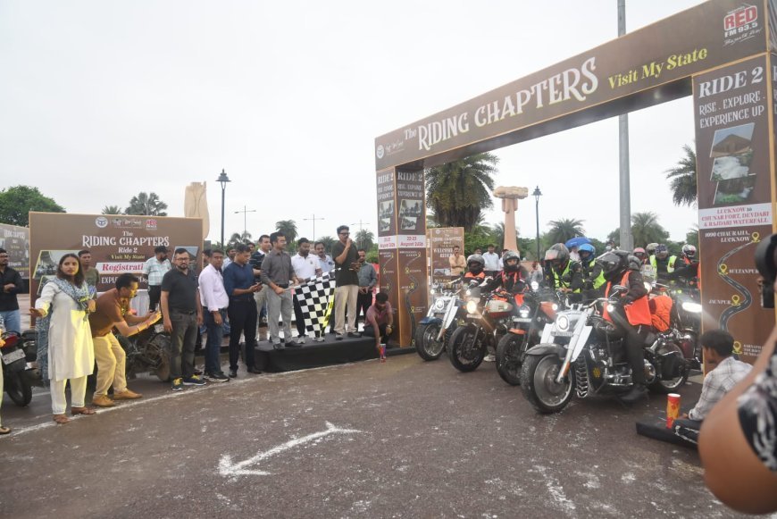 द राइडिंग चैप्टर्स-2 का आगाज: पूर्वी यूपी के अनछुए पर्यटन स्थलों और झरनों की सैर पर निकले 80 बाइकर्स