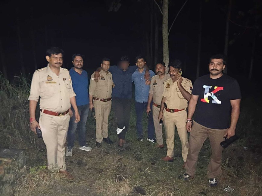 Saharanpur: देवबंद पुलिस की मुठभेड़ में गोकशी का वांछित आरोपी घायल, तमंचा-कारतूस और बाइक बरामद