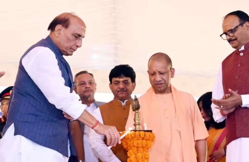 लखनऊ के विकास में सीएम योगी का सबसे बड़ा योगदान, छावनी को मिली 101 करोड़ की सौगात: राजनाथ सिंह