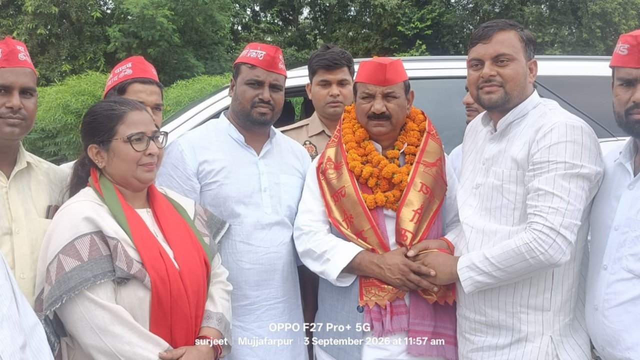 Sitapur News Today: सपा प्रदेश अध्यक्ष श्यामलाल पाल का सिधौली में जोरदार स्वागत