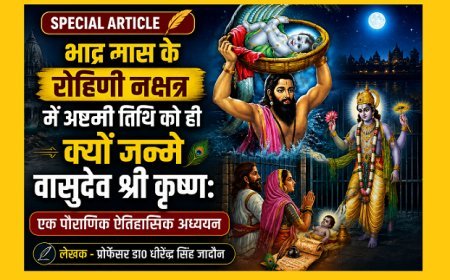Special Article: भाद्र मास के रोहिणी नक्षत्र में अष्टमी तिथि को ही क्यों जन्मे वासुदेव श्री कृष्ण: एक पौराणिक ऐतिहासिक अध्ययन
