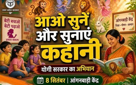 Education News: योगी सरकार का ‘आओ सुनें और सुनाएं कहानी’ अभियान, 8 सितंबर को आंगनबाड़ी केंद्रों में होगा आयोजन