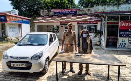 हरदोई में कार सवार तमंचाधारी गिरफ्तार, अवैध असलहे और कारतूस के साथ पुलिस ने दबोचा