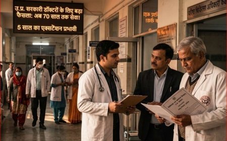 उत्तर प्रदेश में सेवानिवृत्त विशेषज्ञ डॉक्टरों की पुनर्नियोजन आयु सीमा बढ़ी, अब 70 वर्ष तक देंगे सेवाएं