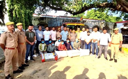 Sitapur Crime News: सीतापुर में 92 किलो गांजे के साथ सात अंतरजनपदीय तस्कर गिरफ्तार, दो वाहन भी जब्त