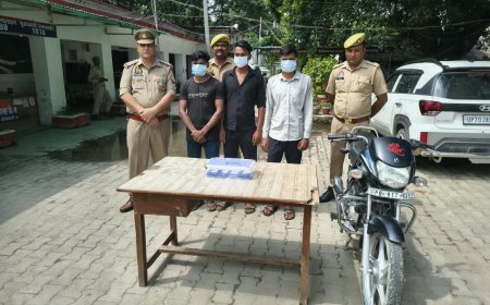 हरदोई में राहगीरों से मोबाइल छीनने वाले गिरोह का भंडाफोड़, तीन शातिर गिरफ्तार, पांच फोन बरामद