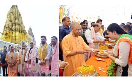 Varanasi News: बाबा विश्वनाथ के दरबार में पहुंचे राजनाथ सिंह व मुख्यमंत्री, पीएम मोदी के दीर्घायु जीवन की कामना
