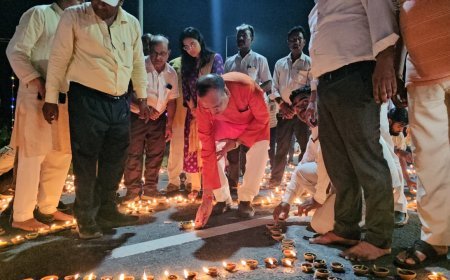 हरदोई के रूपापुर में ‘आशीर्वाद का दीया’: गंगा एक्सप्रेसवे कट पर विधायक माधवेंद्र प्रताप सिंह ने जलाए दीप