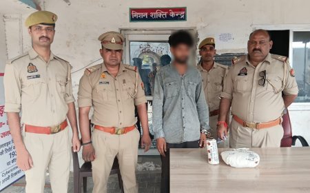 हाथरस में परशुराम प्रतिमा खंडित करने वाला आरोपी गिरफ्तार, पुलिस ने 640 ग्राम गांजा भी किया बरामद