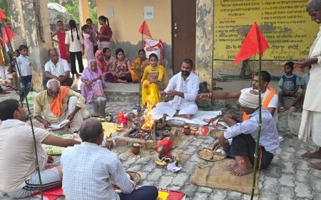 Hardoi News: सलेमपुर राय में हरदेव राजा की पूजा, गांव की सुख-समृद्धि और आरोग्य के लिए हुआ भव्य हवन-पूजन