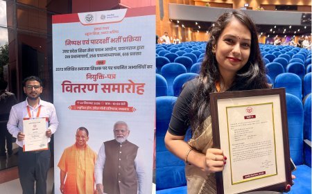 UP Teacher Recruitment: यूपी शिक्षा सेवा चयन आयोग से चयनित शिक्षकों को मिले नियुक्ति पत्र, अभ्यर्थियों ने पारदर्शी प्रक्रिया को सराहा