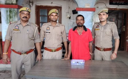 हरदोई के बिलग्राम में पत्नी पर गोली चलाने वाला पति गिरफ्तार, अवैध तमंचा व कारतूस बरामद
