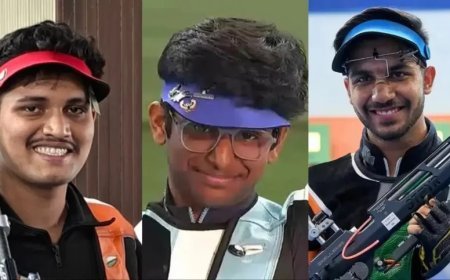 Asian Games 2026: निशानेबाजी में भारत का शानदार प्रदर्शन, ऐश्वर्य, नीरज और रुद्राक्ष की तिकड़ी ने 50 मीटर राइफल 3P टीम स्पर्धा में जीता रजत पदक