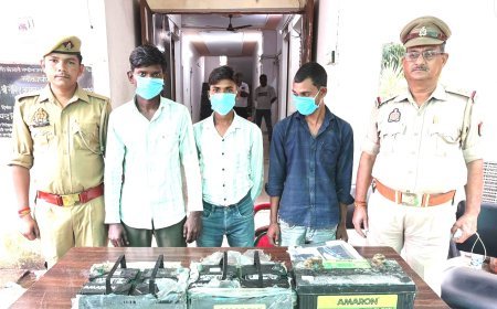 संडीला में ट्रैक्टर से बैटरी चोरी का खुलासा: पुलिस ने तीन आरोपियों को दबोचा