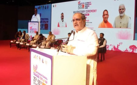 यूपीआईटीएस से दुनिया में बढ़ी प्रदेश की साख, ग्लोबल मार्केट में छाए स्थानीय उत्पाद: भूपेंद्र चौधरी और नंदी