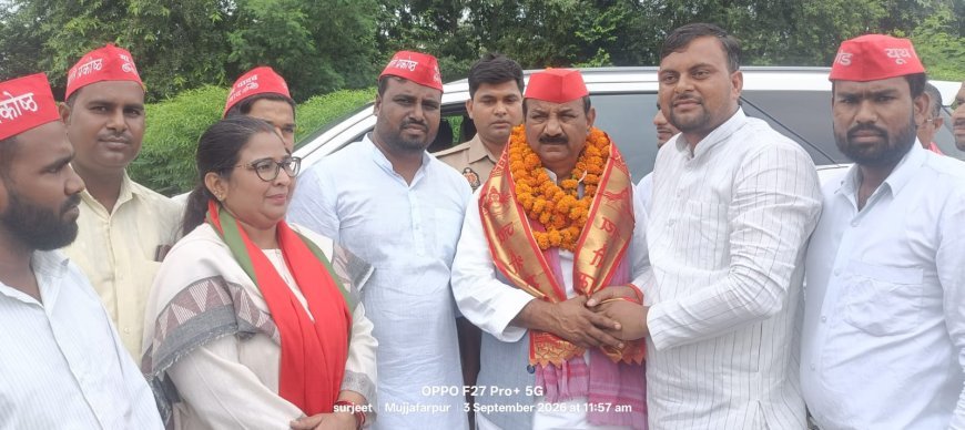 Sitapur News Today: सपा प्रदेश अध्यक्ष श्यामलाल पाल का सिधौली में जोरदार स्वागत