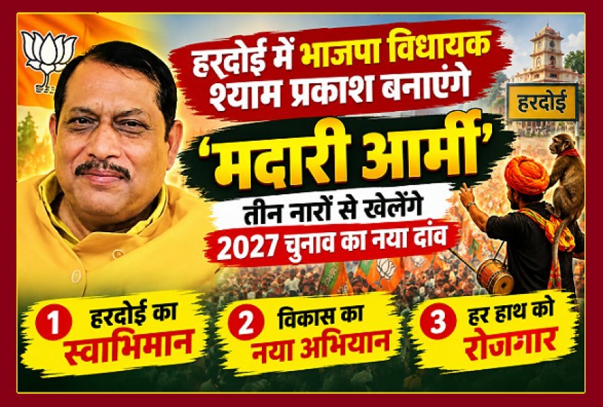 Hardoi Politics: हरदोई में भाजपा विधायक श्याम प्रकाश बनाएंगे 'मदारी आर्मी', तीन नारों से खेलेंगे 2027 चुनाव का नया दांव