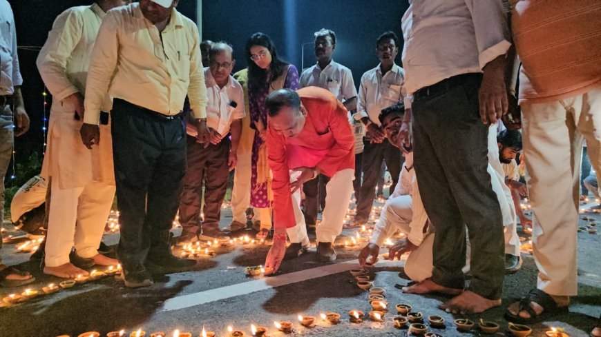 हरदोई के रूपापुर में ‘आशीर्वाद का दीया’: गंगा एक्सप्रेसवे कट पर विधायक माधवेंद्र प्रताप सिंह ने जलाए दीप