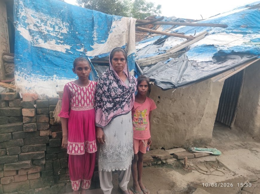 Sitapur News: आठ साल पहले हुआ सर्वे, आज भी तिरपाल के नीचे कट रही जिंदगी; पीएम आवास की बाट जोह रहा परिवार
