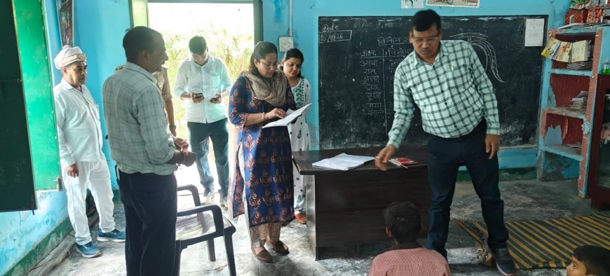 हरदोई: सीडीओ नेहा व्याडवाल का स्कूलों में औचक निरीक्षण, कम उपस्थिति और गंदगी पर कार्रवाई के आदेश