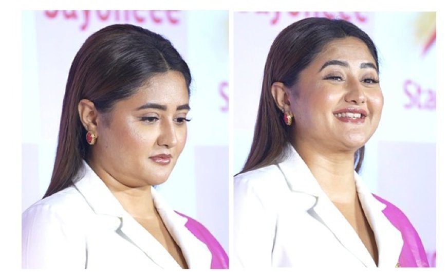 Rashami Desai New Look: नए शो 'सयोनी' की प्रेस मीट में रश्मि देसाई का इंडो-वेस्टर्न अवतार, दिलकश अंदाज ने खींचा सबका ध्यान