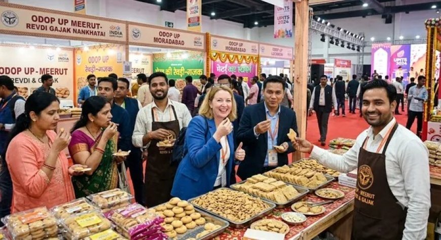 UP International Trade Show: मेरठ की रेवड़ी, गजक और नानखटाई ने जीता दिल, ओडीओसी फूड कोर्ट में विदेशी मेहमान बोले- वाह!