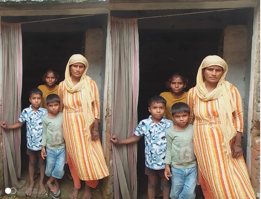 हाथरस में बारिश से गिरा मकान का लेंटर: बाल-बाल बचे परिजन, मुआवजे की मांग