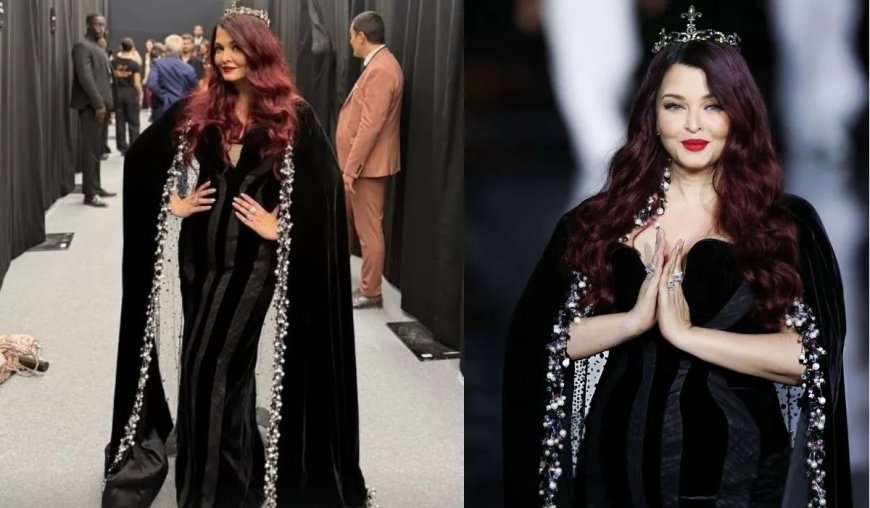 Paris Fashion Week: एफिल टॉवर के सामने ऐश्वर्या राय बच्चन का शाही अंदाज, वेलवेट ड्रेस और बोल्ड हेयर कलर में लूटी महफिल