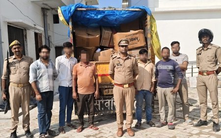 हरदोई: आगामी त्योहारों से पहले अवैध पटाखों की बड़ी खेप पकड़ी गई, पिकअप वाहन सहित 6 आरोपी गिरफ्तार