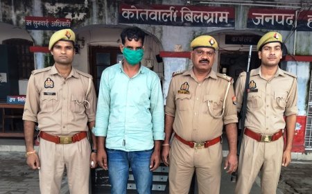 गैंगस्टर एक्ट का वांछित आरोपी गिरफ्तार: गोकशी व पशु तस्करी के 10 मामलों में था नामजद, बिलग्राम पुलिस की कार्रवाई