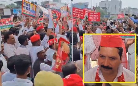 Sambhal News: ज्ञानेश कुमार के खिलाफ सम्भल में सपा का गुस्सा सातवें आसमान पर, पदयात्रा के बाद पुतला दहन