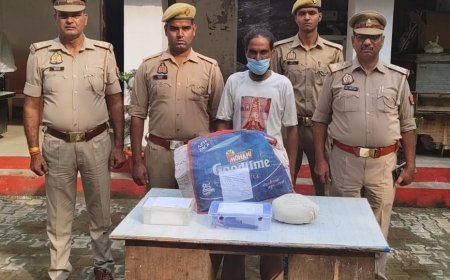 हरदोई में कुख्यात अपराधी तमंचा और भारी मात्रा में गांजे के साथ गिरफ्तार, हत्या और लूट के दर्जनों केस दर्ज