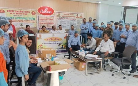 संडीला में हल्दीराम स्नैक्स के 288 श्रमिकों का हुआ स्वास्थ्य परीक्षण, सेवा संकल्प अभियान के तहत लगा शिविर