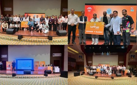 ग्रेटर नोएडा: शारदा यूनिवर्सिटी में यूपी राइज सम्मेलन, युवा इनोवेटर्स ने पेश किए स्वास्थ्य और रोजगार से जुड़े स्टार्टअप