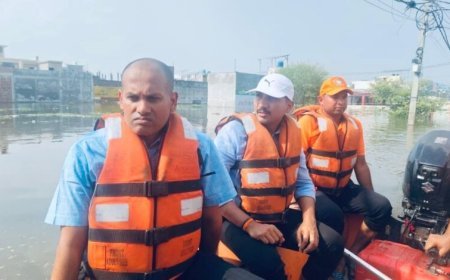 लखनऊ में बाढ़ के बाद सफाई और स्वास्थ्य अभियान तेज: ड्रोन से एंटी लार्वा छिड़काव, हेल्पलाइन नंबर जारी