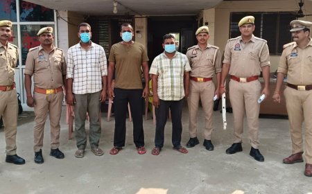 हरदोई: लोनार पुलिस ने मारपीट और लूटपाट के तीन आरोपियों को किया गिरफ्तार, डंडा और सरिया बरामद