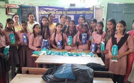 Hardoi News: पोषण, स्वच्छता और आत्मसुरक्षा पर जोर, इनर व्हील क्लब शक्तिवाहिनी ने बालिकाओं को किया जागरूक