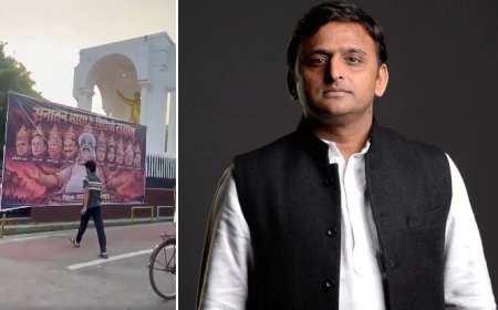 लखनऊ में 'सनातन विरोधी रावण' पोस्टर पर गरमाई सियासत, अखिलेश यादव ने भाजपा पर साधा तीखा निशाना